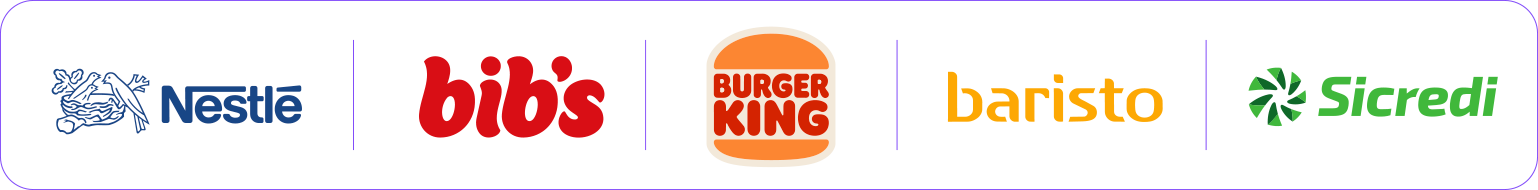 Nestlé, Bib's, Burger King, Baristo e Sicredi